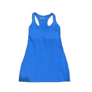 Beyond Yoga Tank Top Blue Athletic Racerback Shelf Bra